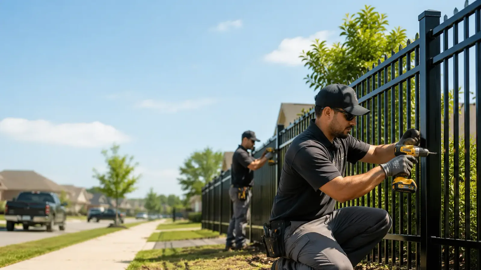 Metal Fence Installation in Telferner, TX